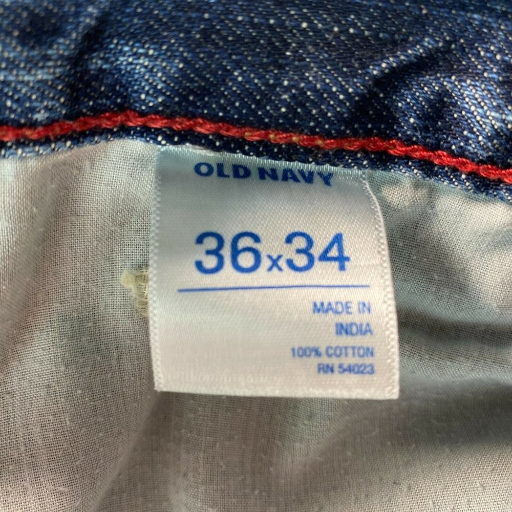 Old Navy Straight Men's Size 36 X 34 Denim Jeans - Picture 6 of 9